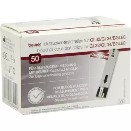 BEURER GL32/GL34/BGL60 Blodsukker-teststrimler, 50 stk