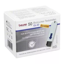 BEURER GL40 Blodsukker-teststrimler, 50 stk