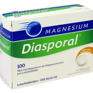 MAGNESIUM DIASPORAL 100 sugetabletter, 100 stk