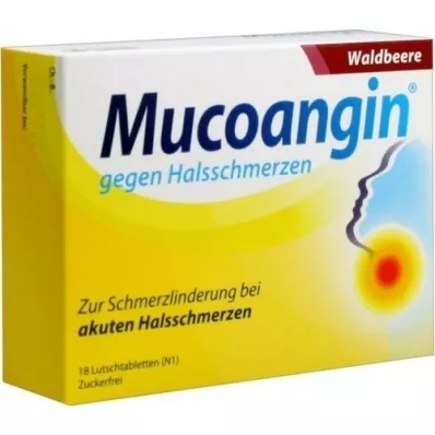 MUCOANGIN Skovbær 20 mg sugetabletter, 18 stk