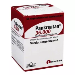 PANKREATAN 36.000 gastro-resistente hårde kapsler, 50 stk