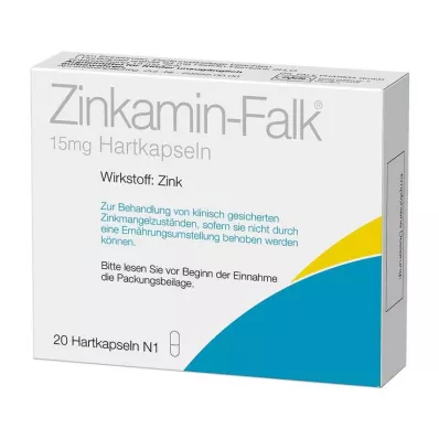 ZINKAMIN Falk 15 mg hårde kapsler, 20 stk