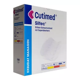 CUTIMED Siltec skumbandage 10x10 cm ikke-klæbende, 12 stk