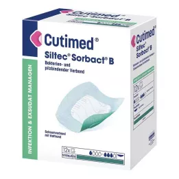 CUTIMED Siltec Sorbact PU-Bandage 12,5x12,5 cm, 12 stk
