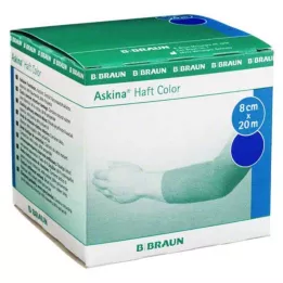 ASKINA Selvklæbende bandage farve 8 cmx20 m blå, 1 stk