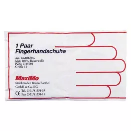 HANDSCHUHE Bomuld str. 11 i overlængde, 2 stk