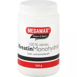 KREATIN MONOHYDRAT 100% Megamax-pulver, 500 g