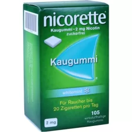 NICORETTE Tyggegummi 2 mg hvid mynte, 105 stk
