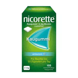 NICORETTE Tyggegummi 2 mg hvid mynte, 105 stk