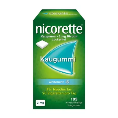 NICORETTE Tyggegummi 2 mg hvid mynte, 105 stk