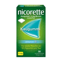NICORETTE Tyggegummi 4 mg hvid mynte, 30 stk