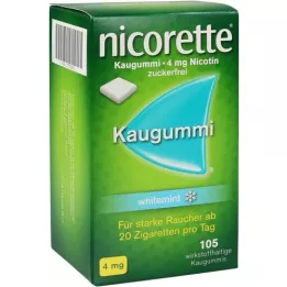 NICORETTE Tyggegummi 4 mg hvid mynte, 105 stk