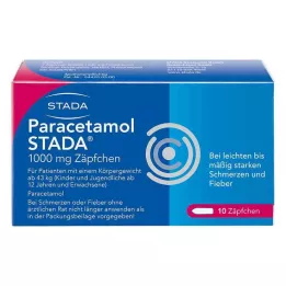 PARACETAMOL STADA 1000 mg suppositorier, 10 stk