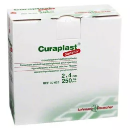 CURAPLAST Inj. plastre sensitive 2x4 cm, 250 stk