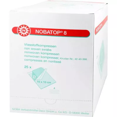 NOBATOP 8 kompresser 10x10 cm sterile, 25X5 stk