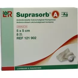 SUPRASORB A+Ag Antimic.Cal.Alginate Compr.5x5 cm, 8 stk