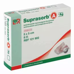 SUPRASORB A+Ag Antimic.Cal.Alginate Compr.5x5 cm, 8 stk