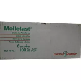 MOLLELAST Bandager 6 cmx4 m hvide løse, 100 stk