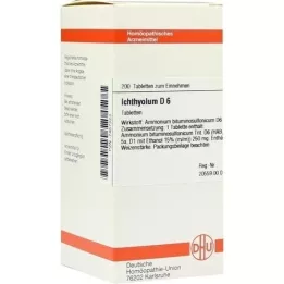 ICHTHYOLUM D 6 tabletter, 200 kapsler