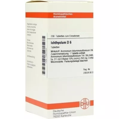 ICHTHYOLUM D 6 tabletter, 200 kapsler