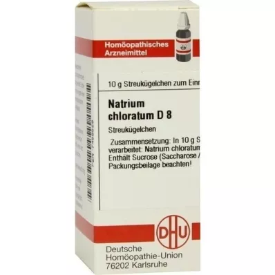 NATRIUM CHLORATUM D 8 kugler, 10 g