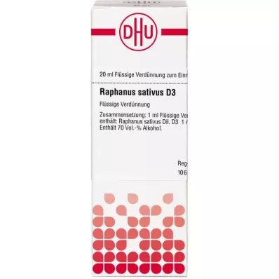 RAPHANUS SATIVUS D 3 fortynding, 20 ml