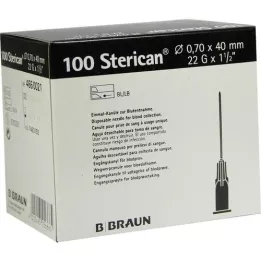 STERICAN Kanyler 22 Gx1 1/2 0,7x40 mm, 100 stk