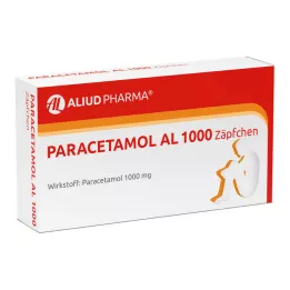 PARACETAMOL AL 1.000 suppositorier, 10 stk