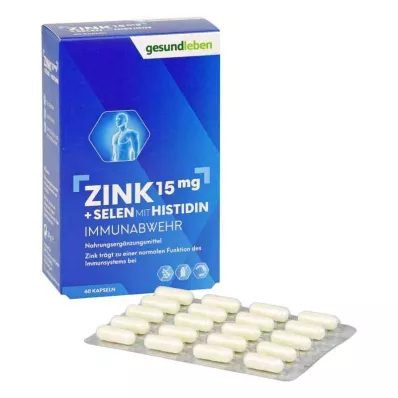 GESUND LEBEN Zink 15 mg+Selen kapsler, 60 kapsler