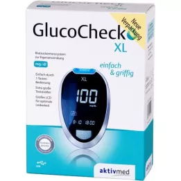 GLUCOCHECK XL Blodsukkermåler sæt mg/dl, 1 stk
