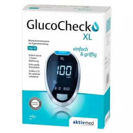 GLUCOCHECK XL Blodsukkermåler sæt mg/dl, 1 stk