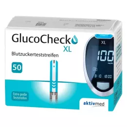 GLUCOCHECK XL Blodsukker-teststrimler, 50 stk