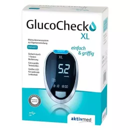 GLUCOCHECK XL Blodsukkermåler sæt mmol/l, 1 stk