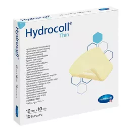 HYDROCOLL tynd sårforbinding 10x10 cm, 10 stk