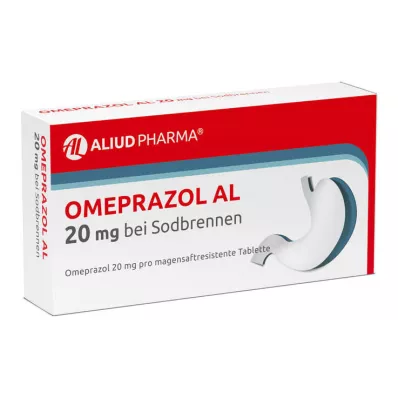 OMEPRAZOL AL 20 mg mod halsbrand, 14 timer