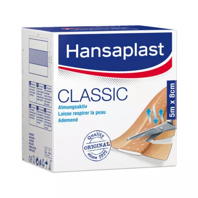 Hansaplast Classic puds 8 cm x 5 m, 1 stk