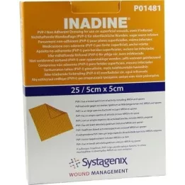 INADINE Salve gaze m. PVP Iod. 5x5cm, 25 stk