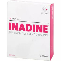 INADINE Salve gaze m. PVP Iod. 9,5x9,5cm, 25 stk