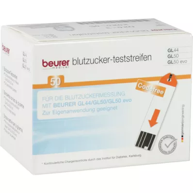 BEURER GL44/GL50 teststrimler, 50 stk