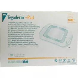 TEGADERM 3M Plus Pad 9x10 cm præfabrikeret komposit.3586, 25 stk