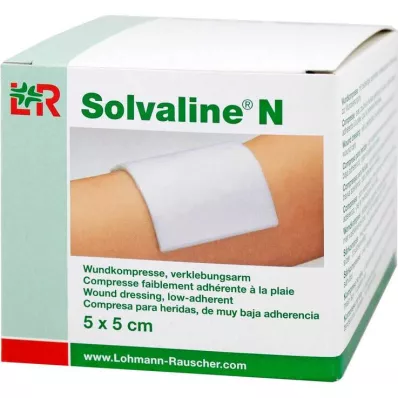 Solvaline N 5x5 cm sterile kompresser, 25 stk