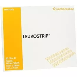 LEUKOSTRIP Sårsuturstrimler 4x38 mm, 10X8 stk