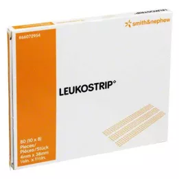 LEUKOSTRIP Sårsuturstrimler 4x38 mm, 10X8 stk