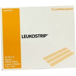 LEUKOSTRIP Sårsuturstrimler 6,4x102 mm, 10X5 stk