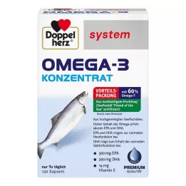 DOPPELHERZ Omega-3 koncentrat systemkapsler, 120 kapsler
