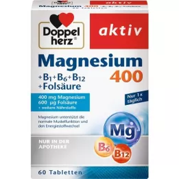 DOPPELHERZ Magnesium 400 mg tabletter, 60 kapsler