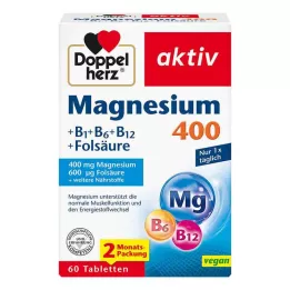 DOPPELHERZ Magnesium 400 mg tabletter, 60 kapsler