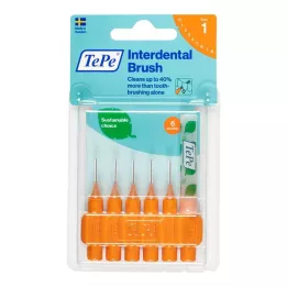 TEPE Interdentalbørste Original 0,45 mm ISO 1 orange, 6 stk