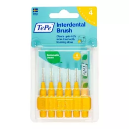 TEPE Interdentalbørste Original 0,7 mm ISO 4 gule, 6 stk