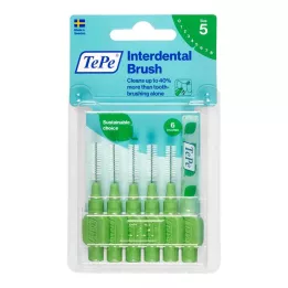 TEPE Interdentalbørste Original 0,8 mm ISO 5 grønne, 6 stk